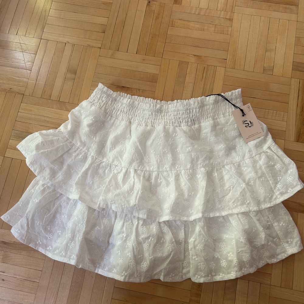 White Tiered Skirt